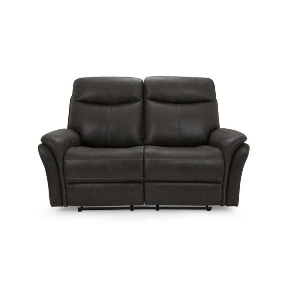 Dunelm black clearance leather sofa