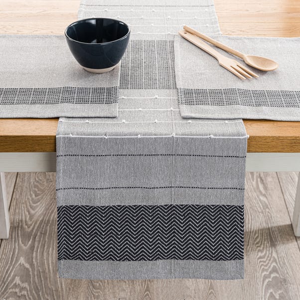 Global Bands Grey 100% Cotton Table Runner image 1 of 1