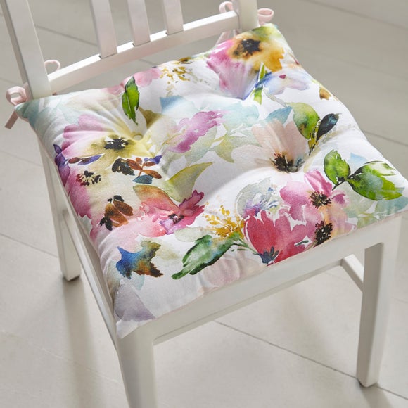 Sophia Floral Seat Pad Dunelm