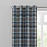 Inverness Check Blue Eyelet Curtains  undefined