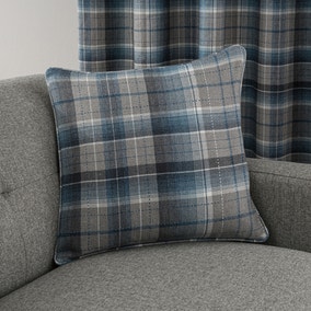 Inverness Check Blue Cushion