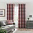 Inverness Check Red Eyelet Curtains  undefined