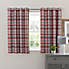 Inverness Check Red Eyelet Curtains  undefined