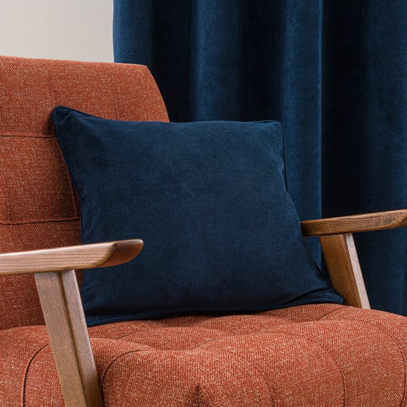 midnight blue velvet cushions
