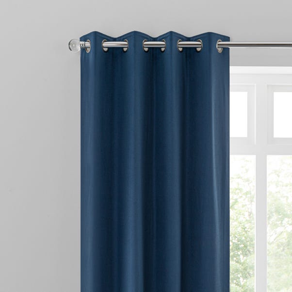 Sienna Navy Eyelet Curtains Dunelm, Navy Blue And Gray Curtains
