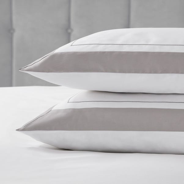 Dorma Purity Kington Silver Standard Pillowcase Pair