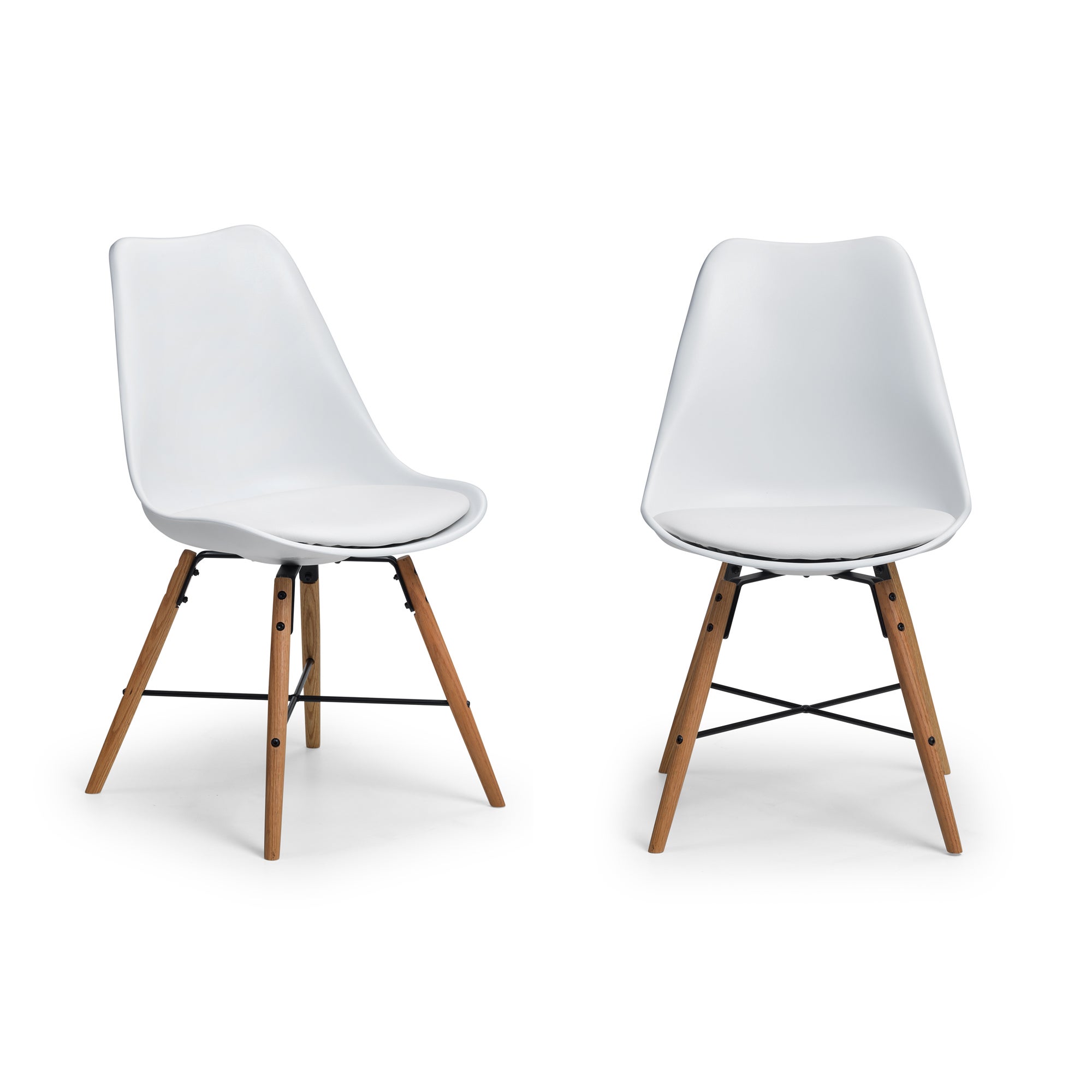 Kari Set Of 2 Dining Chairs Faux Leather White