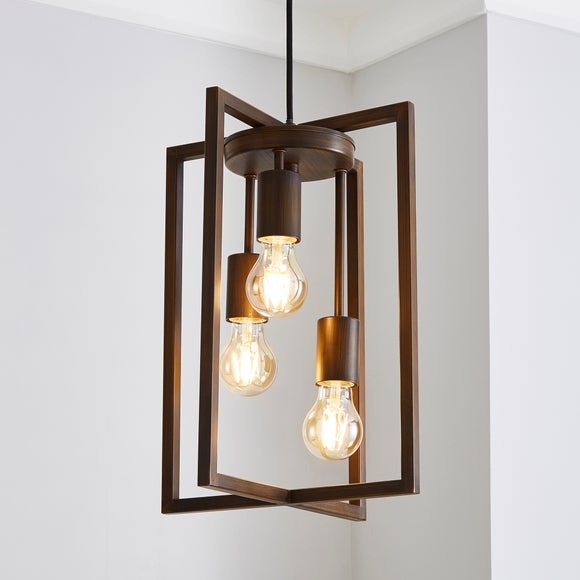 3 light pendant industrial