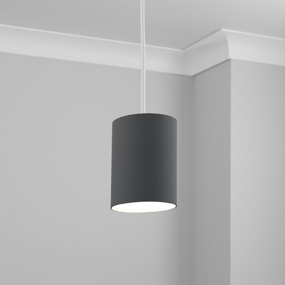 Grey suede online lampshade