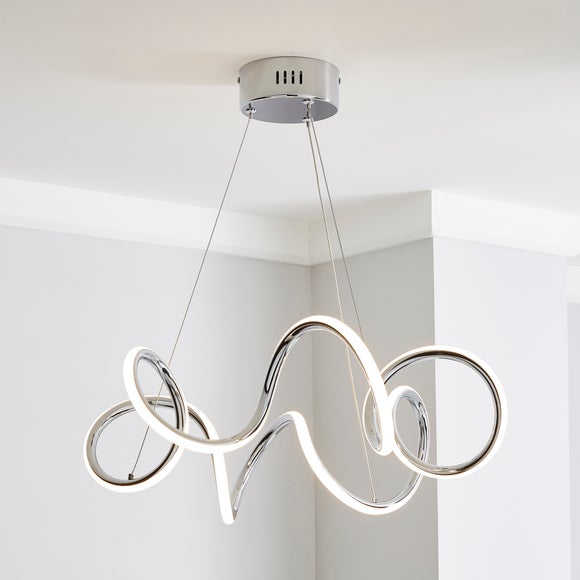 Skylar curly store led ceiling fitting