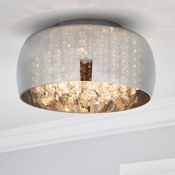 Seychelles Smoked Flush Ceiling Fitting image 1 of 8