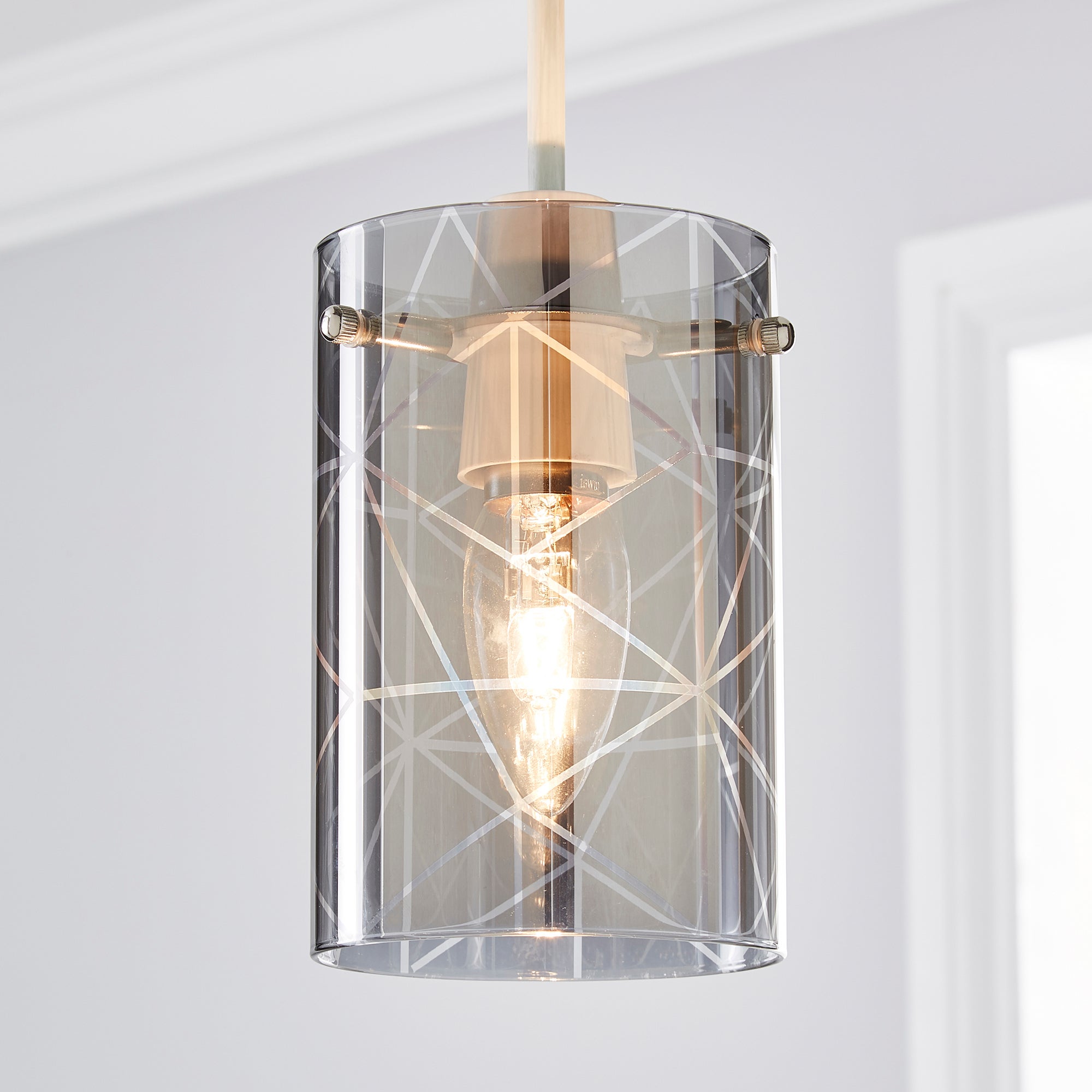 Grayson Smoked Glass Easy Fit Pendant Shade