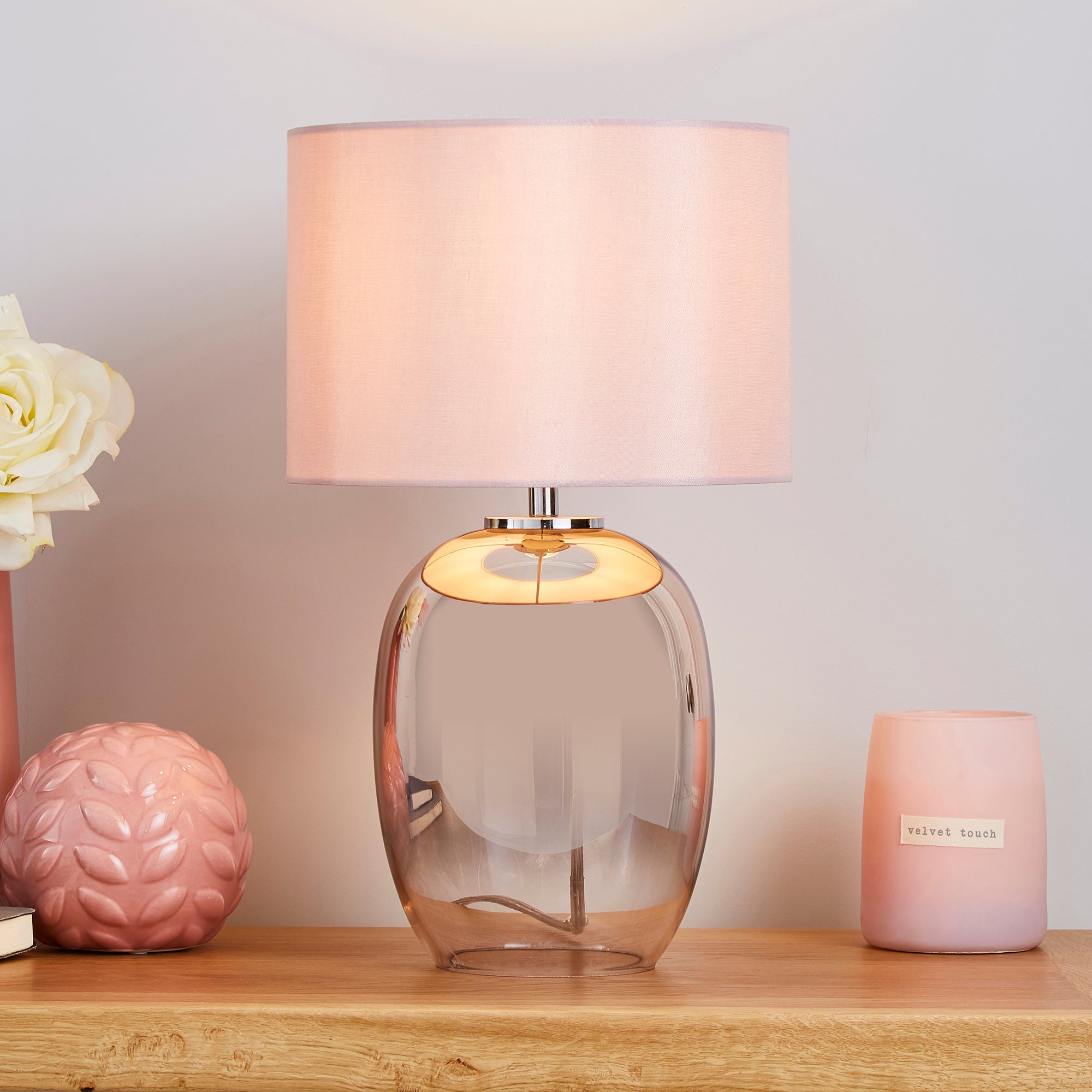 Seychelles Mini Blush Pink Table Lamp