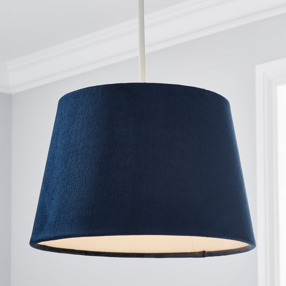 Blue on sale lampshades dunelm