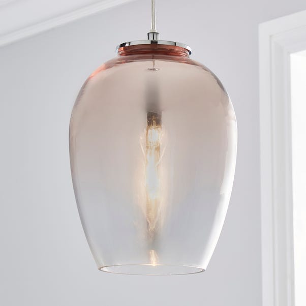 Seychelles Blush Pink Pendant Ceiling Fitting image 1 of 8
