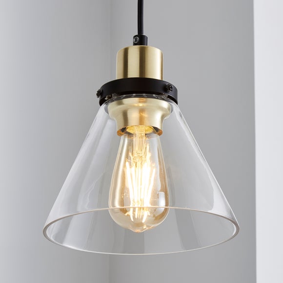 glass pendant lights dunelm