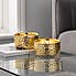 Hammered Metal Gold Amber and Mandarin Multiwick Scented Candle Gold