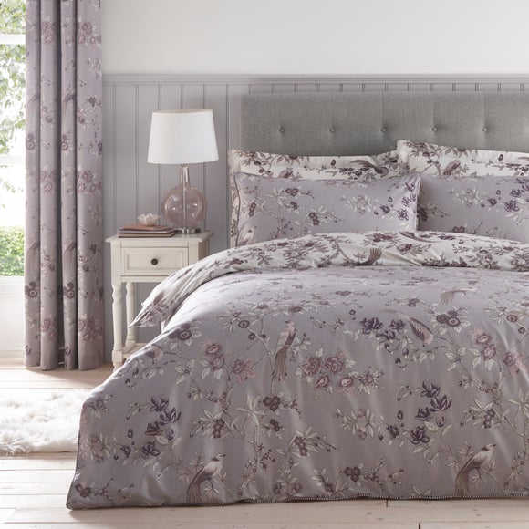 mauve nursery bedding