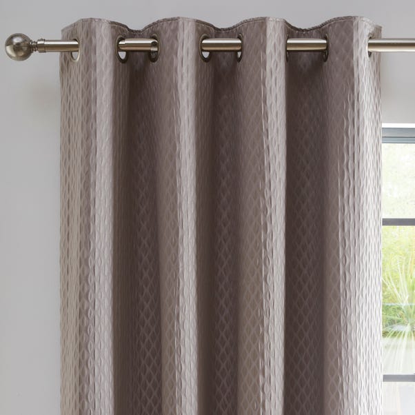 Cassie Silver Blackout Eyelet Curtains  undefined