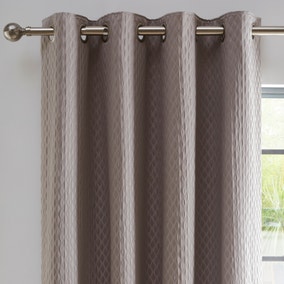 Cassie Silver Blackout Eyelet Curtains
