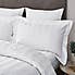 Hotel Cotton 230 Thread Count Stripe Oxford Pillowcase White