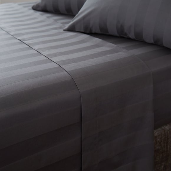 hotel egyptian cotton 230 thread count charcoal stripe duvet cover