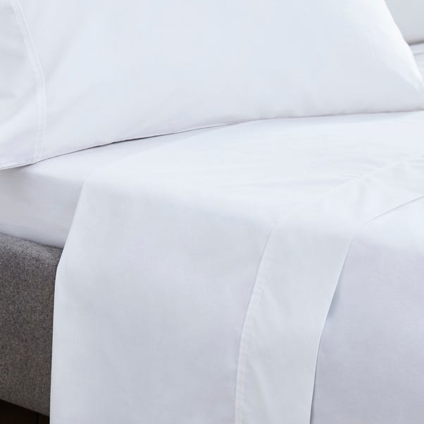Dorma 400 Thread Count Cotton Percale Flat Sheet | Dunelm
