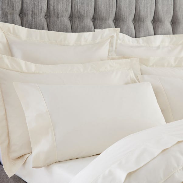 Dorma Egyptian Cotton 400 Thread Count Percale Standard Pillowcase Cream