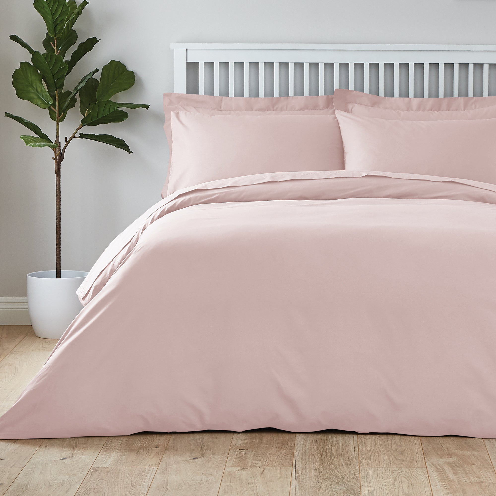 Easycare Plain Dye 100 Cotton Dusky Pink Duvet Cover Dunelm 9998