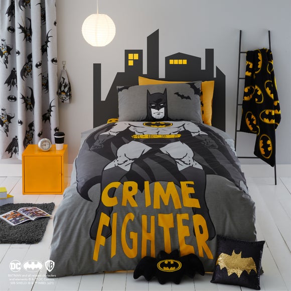 Batman Sign Reversible Duvet Cover with Pillow Cases Quilt Cover Bedding Set
