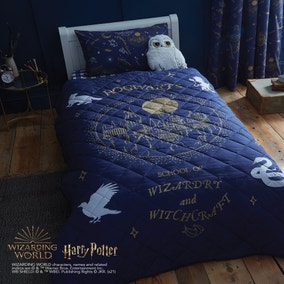 Harry Potter Hogwarts Glow in the Dark Bedspread