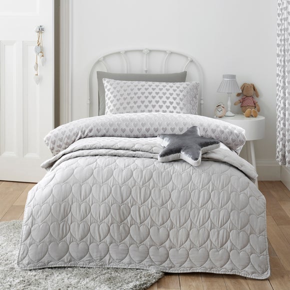 white and grey double duvet set