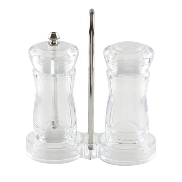Dunelm Acrylic Salt and Pepper Set with Stant Clear