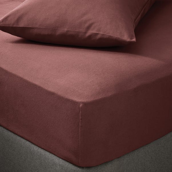 Soft & Cosy Luxury Brushed Cotton Fitted Sheet Claret undefined
