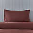 Soft & Cosy Luxury Brushed Cotton Standard Pillowcase Pair Claret