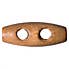 Small Wood Toggle Double Button Wood (Brown)