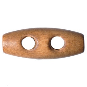 Small Wood Toggle Double Button