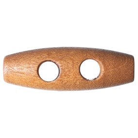 Large Wood Toggle Double Button