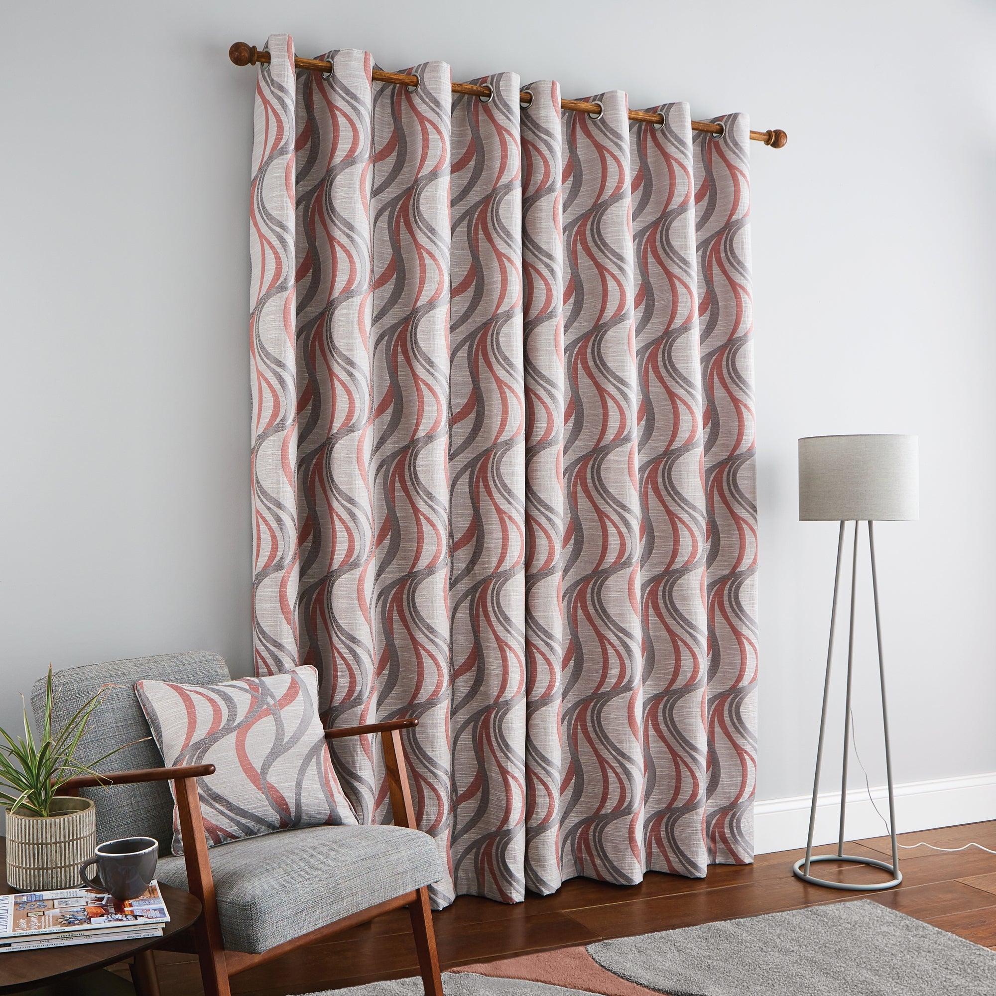 Mirage Rose Eyelet Curtains | Dunelm