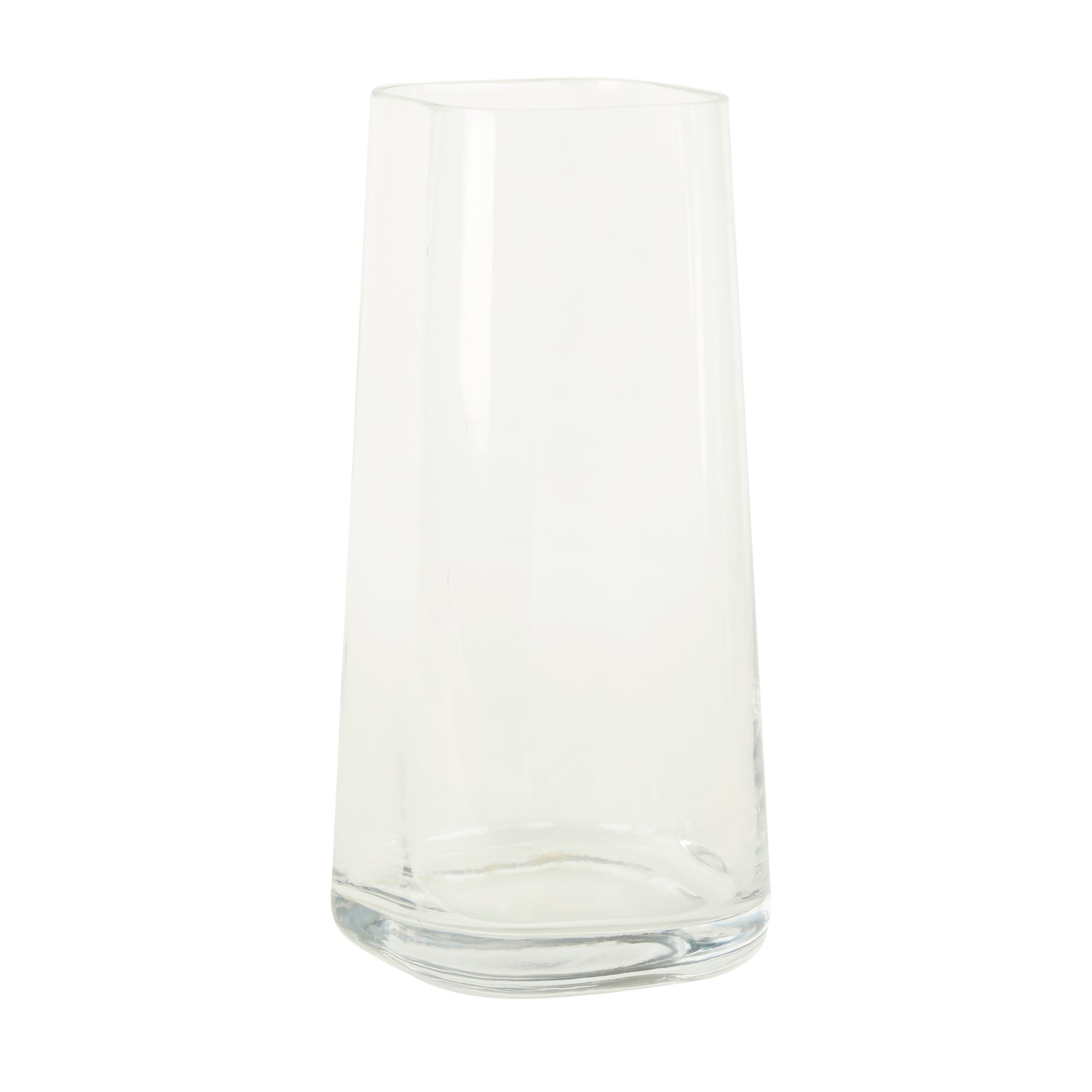 Large Tapered Glass Vase Clear