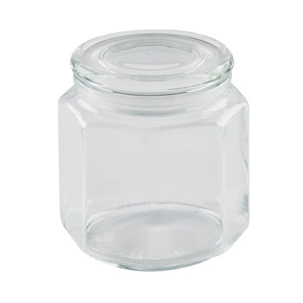 Hexagonal Glass Jar image 1 of 2