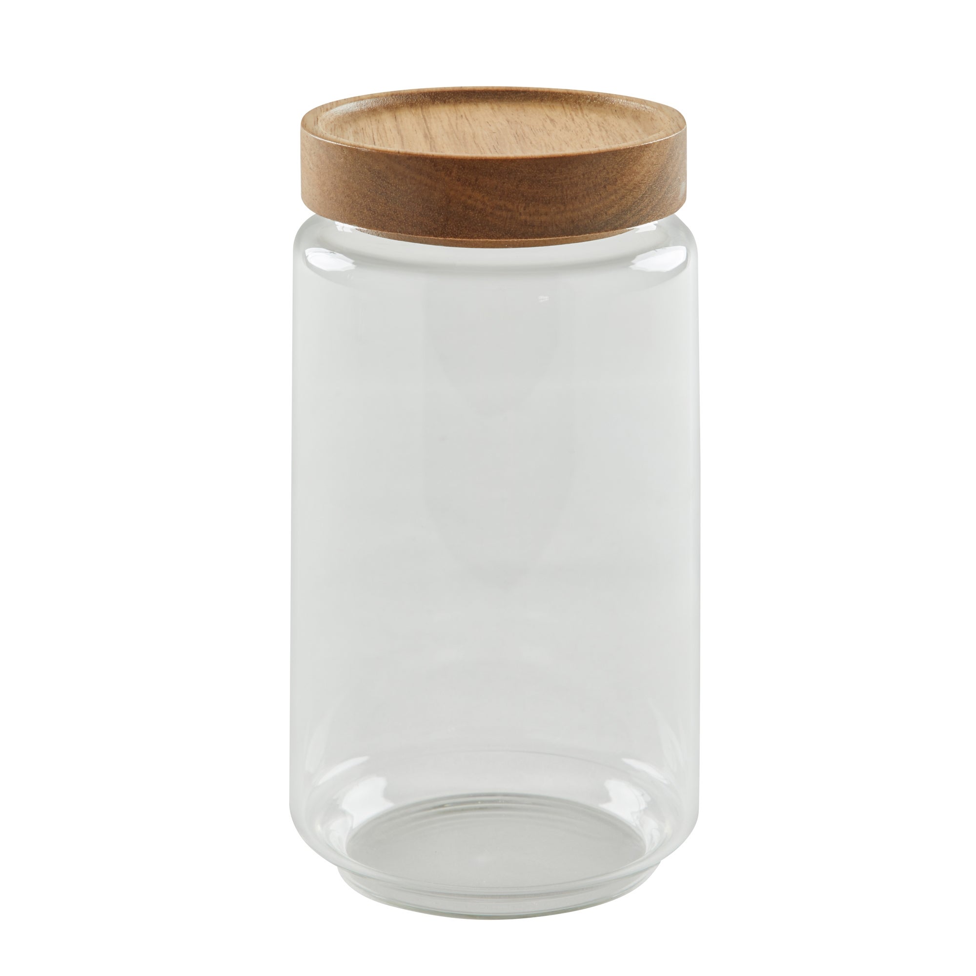 Glass Jar with Acacia Lid