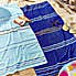 Catherine Lansfield Rainbow Blue and Navy Beach Towel Twin Pack