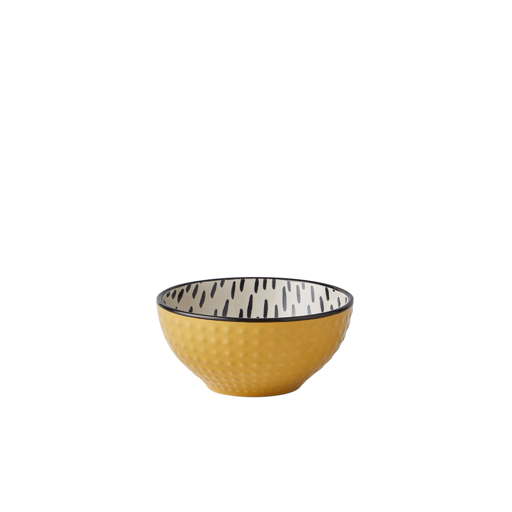 Global Ochre Dip Bowl Yellow And White