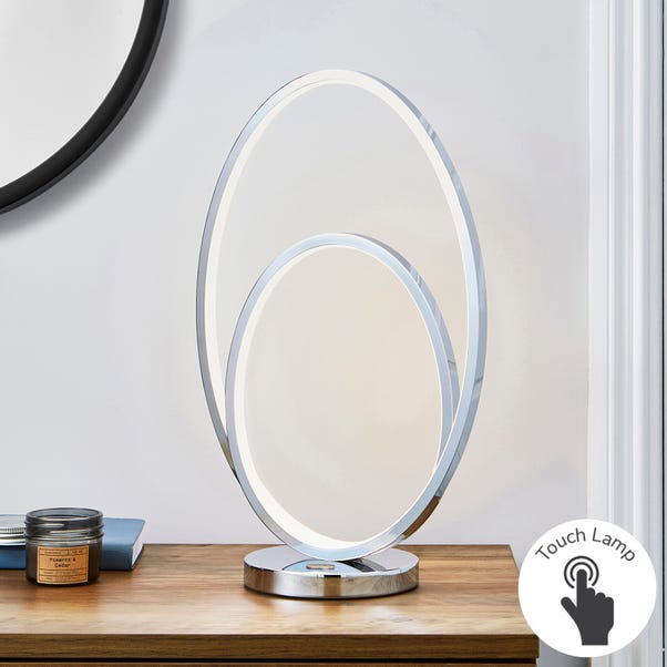 Menton Dimmable Integrated Led Chrome Table Lamp Dunelm Menton Dimmable Integrated Led Chrome, Infinity Led Table Lamp