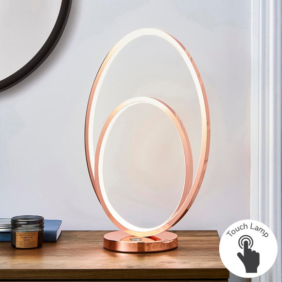 dunelm copper table lamp