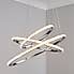 Cali 3 Light Integrated LED Hoop Crystal Ceiling Fitting Silver