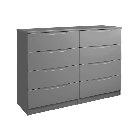 Black 8 store drawer chest