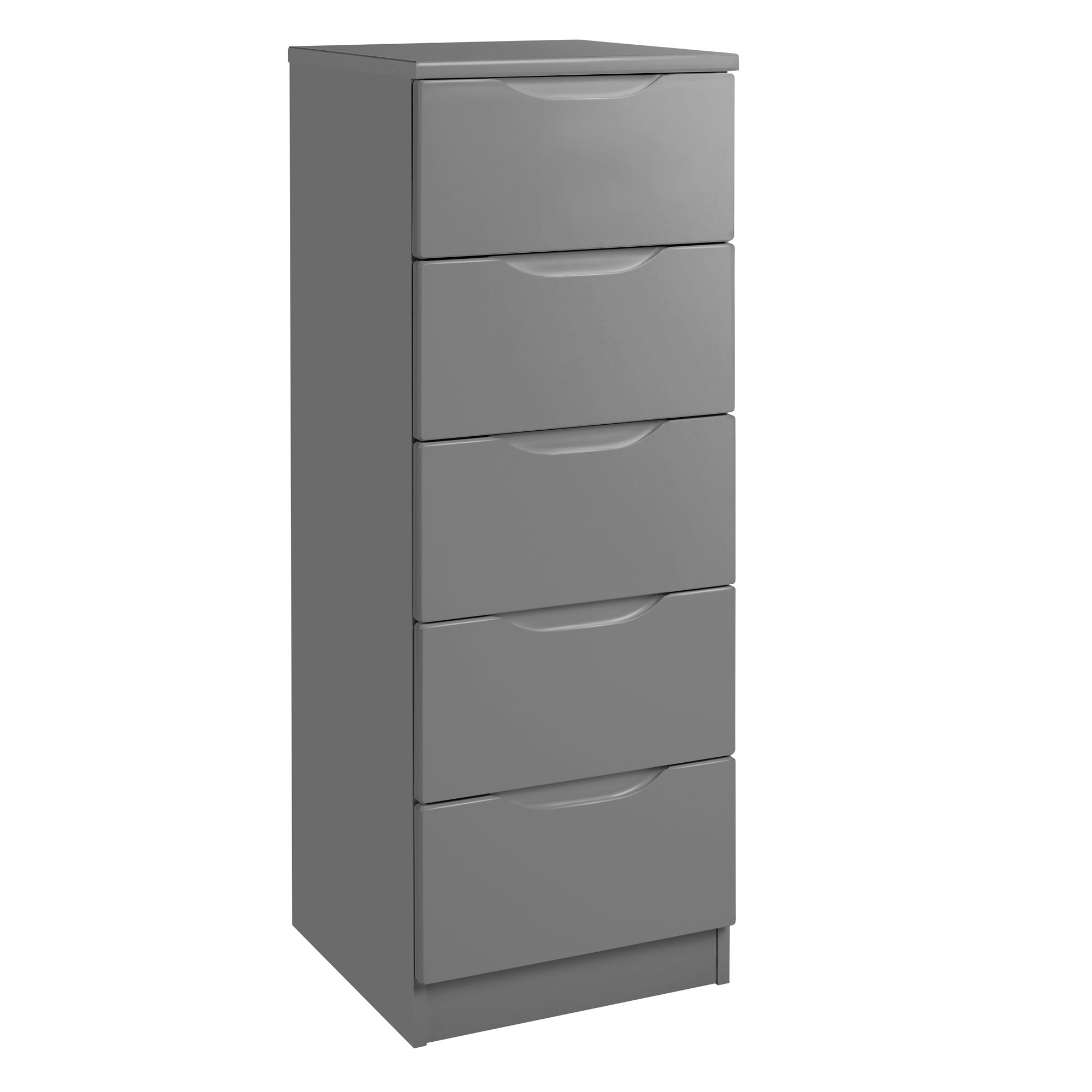 Legato Grey 5 Tall Chest of Drawers Grey
