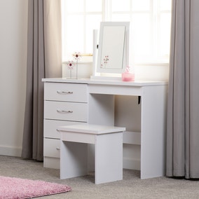 Nevada 4 Drawer Dressing Table Set with Mirror